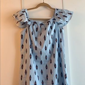 J-Crew off the shoulder linen dress